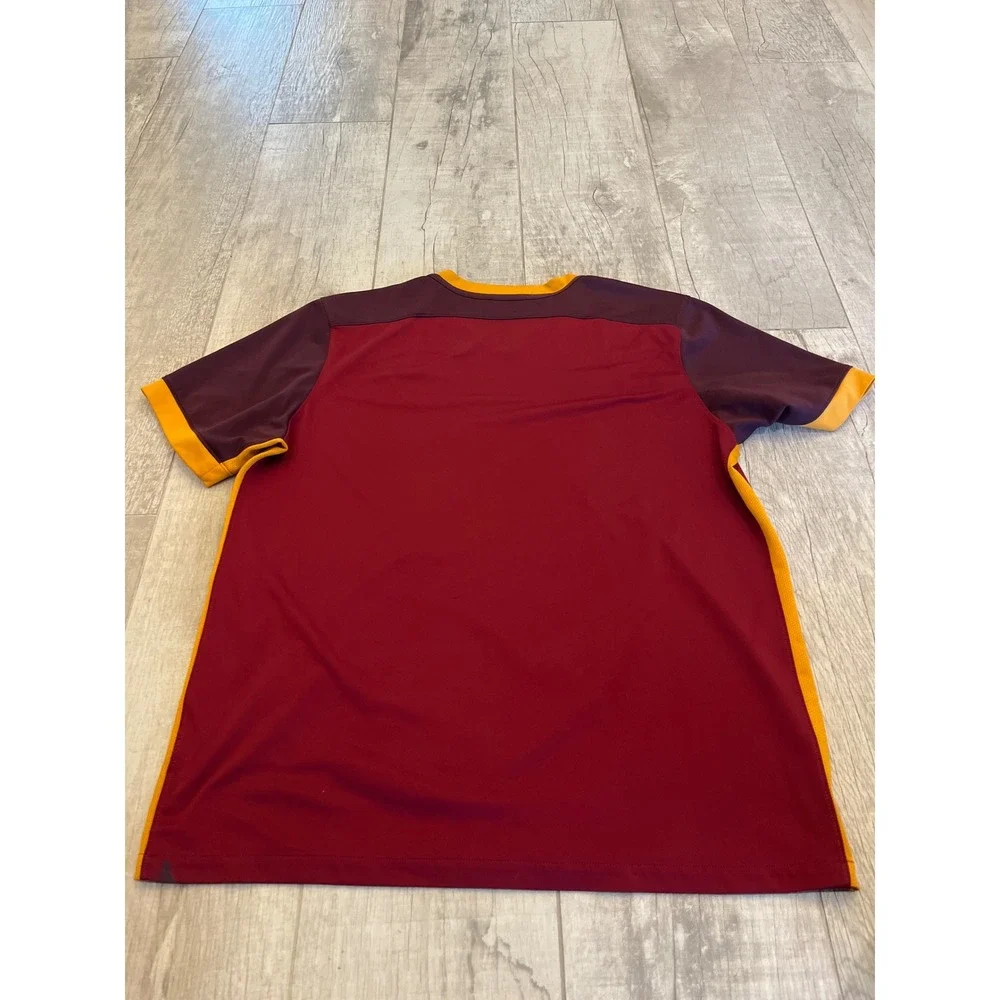 Nike AS Roma Soccer Jersey Mens XL Burgundy Gold‎ Dri-FIT Training Shirt 1927